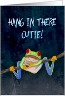 Red-Eyed Tree Frog Hang in There! Get Well for Cutie card