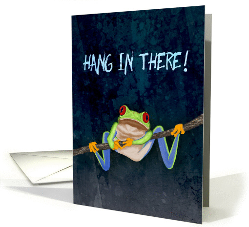 Red-Eyed Tree Frog Hang in There! Get Well card (1392174)