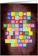 Hope Your Birthday Stacks Up - Alphabet Blocks Punny Birthday card