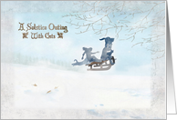 A Joyful Solstice Outing With Cats - Solstice card