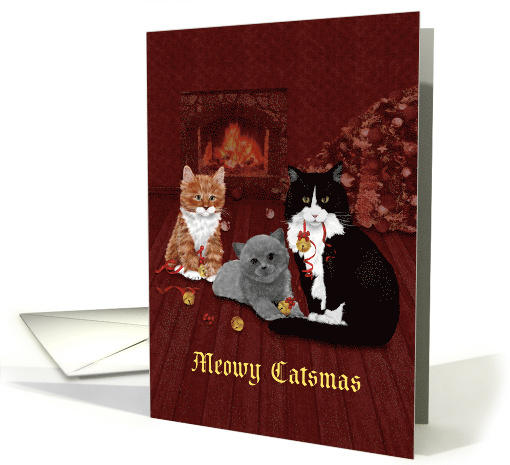 Jingle Bells Cats - Cat Christmas card (1549518)