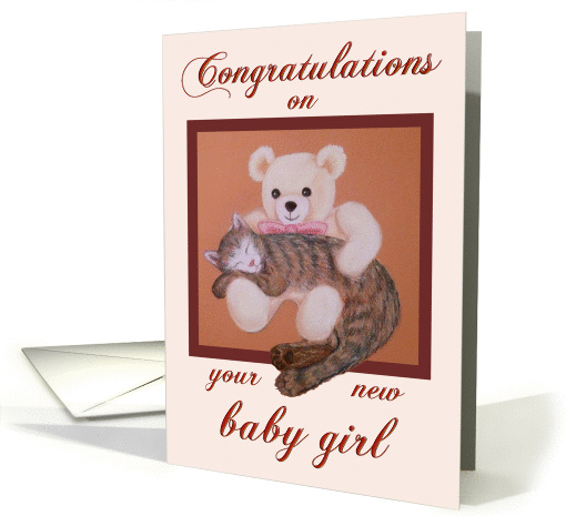 congratulations gift card for baby shower gift baby girl... (858045)
