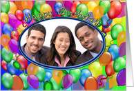 Happy Birthday Balloons multicolor Photo Card
