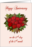 Happy Anniversary 11/11 November 11 card