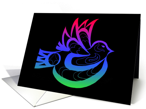 Christmas Dove Pacific Northwest Indian Tlingit Style card (874431)