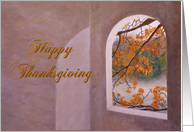 Happy Thanksgiving Autumn Window card