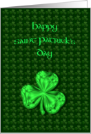 Bright Green Shamrock St. Patricks Day Card