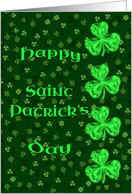 Happy Saint Patricks Day Celtic and Clover card