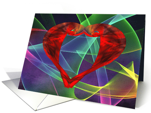 Heart Marriage Proposal - Colorful Abstract card (911017)