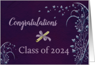 Congratulations Class of 2024 Blue & Violet Graduate card