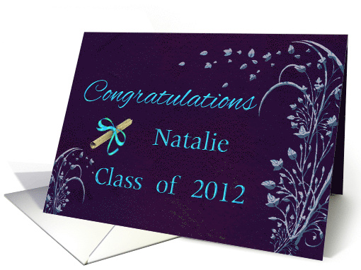 Congratulations Class of 2012 in Blue and Violet for Natalie card