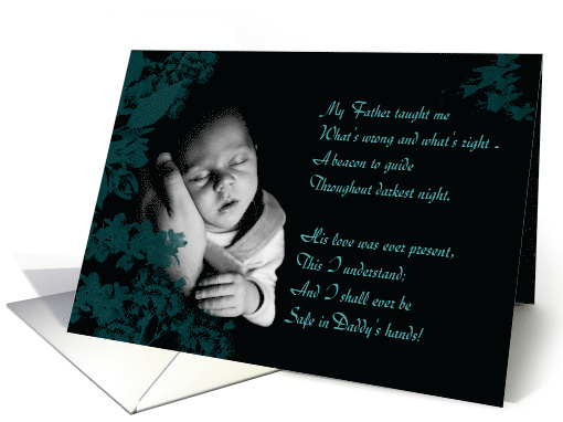 Safe in Daddys Hands Happy Fathers Day card (932699)