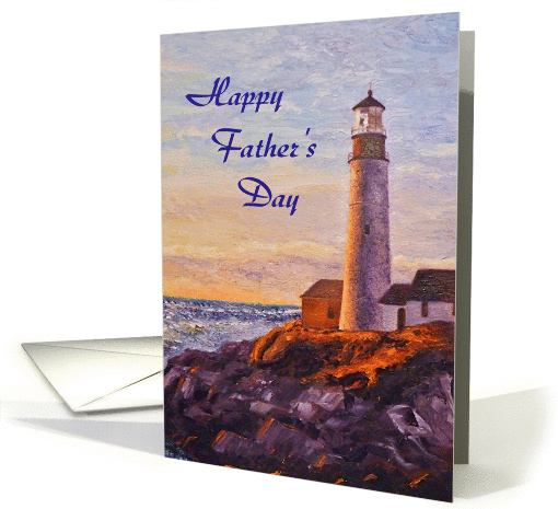 Lighthouse Happy Fathers Day Dad card (934863)