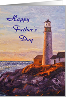 Lighthouse Happy Fathers Day Dad card