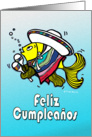 Feliz Cumpleaos Felicidades Spanish Mexican Fish fun Birthday wishes card