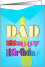 DAD HAPPY BIRTHDAY fun colourful birthday greetings for daddy card