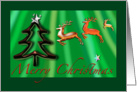 Xmas Reindeers Merry Christmas card
