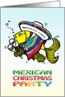Mexican Christmas Party Invitation, cute Mexican fish card