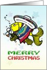 Merry Christmas from a Mexican Fish cute funny cartoon card