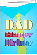 DAD HAPPY BIRTHDAY fun colourful birthday greetings for daddy card