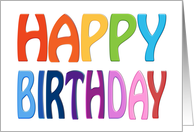 Happy Birthday fun colourful Birthday greeting card