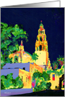 Balboa Park San Diego at Night card