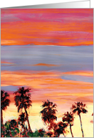 Tropical Sunset Inspirational Painting card