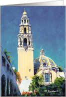 California Bell Tower San Diego card