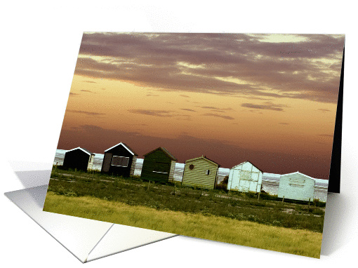 Beach huts, Whitstable, UK, England card (847003)