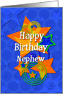 Happy Birthday Nephew Awesome Boy Stars card