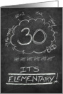 30th Birthday Chalkboard Look Funny card