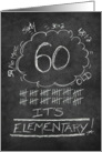 60th Birthday Chalkboard Look Funny card