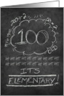 100th Birthday Chalkboard Look Funny card