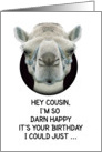 Happy Birthday Cousin Funny Camel card