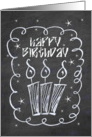 Happy Birthday Chalkboard Look Candles and Stars card