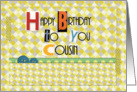 Happy Birthday Cousin Magazine Cutouts Scrapbook Style card