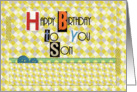 Happy Birthday Son Magazine Cutouts Scrapbook Style card