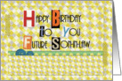 Happy Birthday Future Son-in-Law Magazine Cutouts Scrapbook Style card