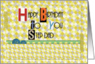Happy Birthday Step Dad Magazine Cutouts Scrapbook Style card