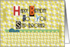 Happy Birthday Step Brother Magazine Cutouts Scrapbook Style card