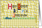 Happy Birthday Father-in-Law Magazine Cutouts Scrapbook Style card
