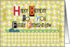 Happy Birthday Future Father-in-Law Magazine Cutouts Scrapbook Style card