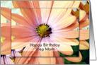 Happy Birthday Step Mom Pretty Gerber Daisy Painting card