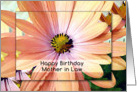 Happy Birthday Mother in Law Pretty Gerber Daisy Painting card