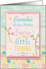 Happy Birthday Grandma Pretty Flowers and Pastels card