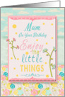 Happy Birthday Mum Pretty Flowers and Pastels card