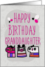Happy Birthday Granddaughter Modern Cartoon Characters card