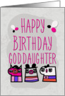 Happy Birthday Goddaughter Modern Cartoon Characters card