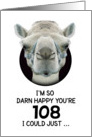 108th Birthday Happy Birthday Funny Camel Humorous Animal card