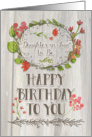 Happy Birthday Daughter-in-Law to Be Watercolor Floral Wreath Rustic card